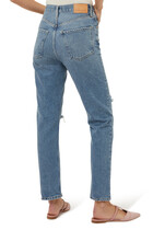 بنطال جينز سابين بخصر مرتفع